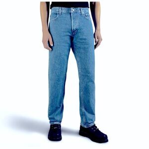 Harley Davidson Mens 38x34 Blue Jeans Straight Leg Denim Motorcycle Vintage